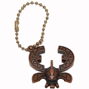 Kaiyodo Legend Of Zelda Skyward Sword Metal Stamina Beetle Crest Keychain/Clip On - 1 of 2
