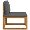 vidaXL 3 Piece Patio Lounge Set with Cushions Solid Acacia Wood - 4 of 4