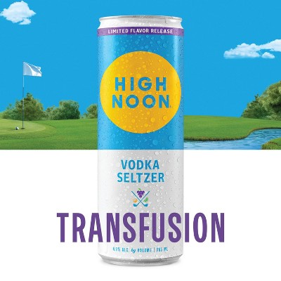 High Noon Vodka Hard Seltzer Transfusion - 355ml/6pk Cans