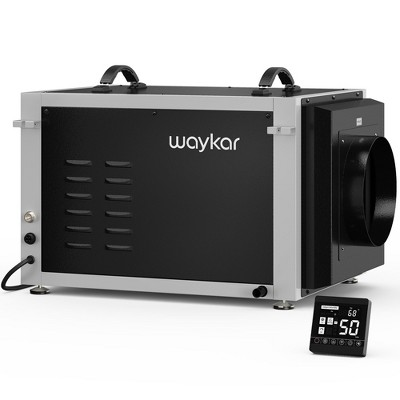 Waykar 158 Pint Dehumidifier for Crawl Spaces and Basements - Covers Up to 6,500 Sq. Ft., with Wired Control and Multiple Installation Options
