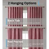 HLC.ME Lopez Velvet Premium Soft Light Filtering Back Tab Rod Pocket Window Treatment Curtain Panels - Set of 2 - 4 of 4