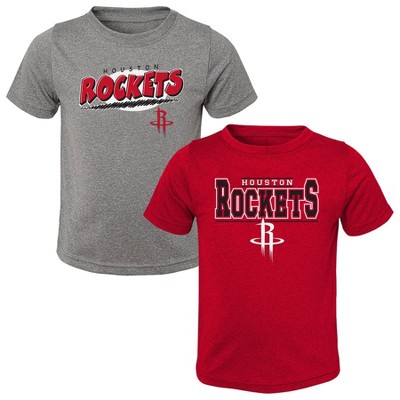 Nba Houston Rockets Men's Long Sleeve Gray Pick And Roll Poly Performance T- shirt : Target