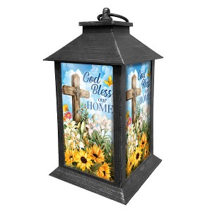 Briarwood Lane Spring Lantern 13.5" x 5.5" x 5.5" God Bless Our Home For Spring Lantern - 1 of 3