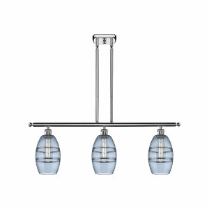 Vaz - 3 Light Stem Hung Island In Industrial Style-8.63 Inches Tall and 36 Inches Wide - 1 of 1