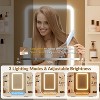 Vanity Desk with Mirror, LED Lights, Power Outlet, Makeup Vanity Table with 6 Drawers and 6 Storage Shelves - 4 of 4