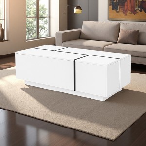 47.2"-72.7" Extendable Coffee Table with Storage - 1 of 4