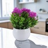 Unique Bargains Artificial Plants Semi-circle Lotus Bowl Plastic 2.95"x2.95"x6.69" 1 Pc - 2 of 4