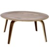 Plywood Coffee Table Walnut - Modway: 8-Ply Molded Veneer, Heat-Pressed, 34x34x16 Inch - 2 of 4