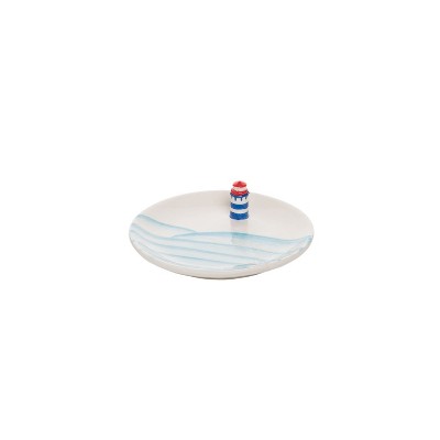 white gift ceramic beach d\u00e9cor serving natural blue home d\u00e9cor Trinket tray decorative tray coastal ready to ship ocean