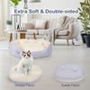 PureWags Small Dog Bed, Round Cat Bed Washable for Indoor Cats, Non-Slip Base and Removable Cushion, Pet Bed for Puppy and Kitten - 4 of 4