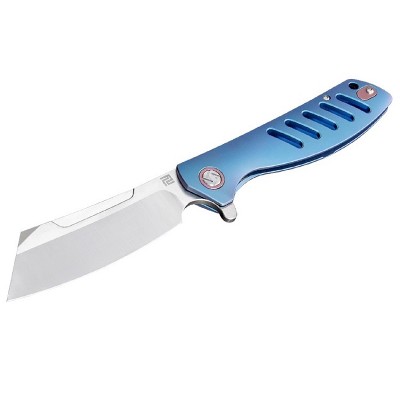 Artisan Tomahawk Folder 3.94in M390 Blade Blue Titanium Hndl