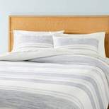 3pc Heathered Stripe Comforter Bedding Set - Hearth & Hand™ with Magnolia