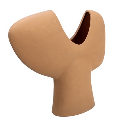 Storied Home Modern Terracotta Abstract Vase
