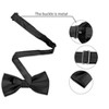 Allegra K Men's Solid Color Wedding Business Pocket Square Necktie Bowtie Set - 3 of 4