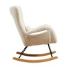 CAVINAS Upholstered Accent Chair,Modern Rocking Chairs with High Backrest and Comfortable Seating for Bedroom,Reading Room - 3 of 4