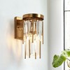 LNC Athean 1-Lights 6" Luxury and Glam  Half Moom Crystal Prism Wall Lights,Polisehd Gold - 2 of 4