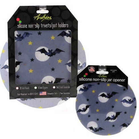 Andreas 10.0 Inch Bats And Stars Silicone Pads Pot Holder Trivet Jar Opener Trivets - image 1 of 3