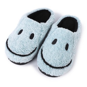 Women's Plush Loafers Style Slippers, Anti-Skid Sole, Plush House Shoes with Fur Lining - 1 of 4
