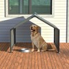 Okak Outdoor Dog House with Waterproof Cover, Sun-Protection Dog Kennel with Metal Frame, Dog Tent for Dogs and Small Animals - 3 of 4
