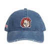 Chucky Face With Distressed Logo Adult Denim Baseball Cap - 2 of 4