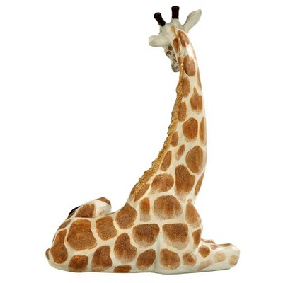 Zari Hand-Painted Resin Resting Giraffe Statue