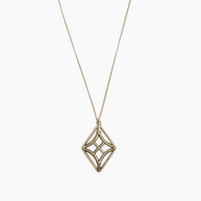 sanctuaire Stained Glass Diamond Necklace Antique Gold