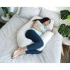 PharMeDoc Pregnancy Pillow, U-Shape Full Body Maternity Pillow, Jersey Cotton Cover - 3 of 4
