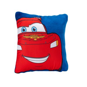 Disney Cars Lightening McQueen Appliqued Super Soft Plush Decorative Toddler Pillow, Blue, Red - 1 of 1