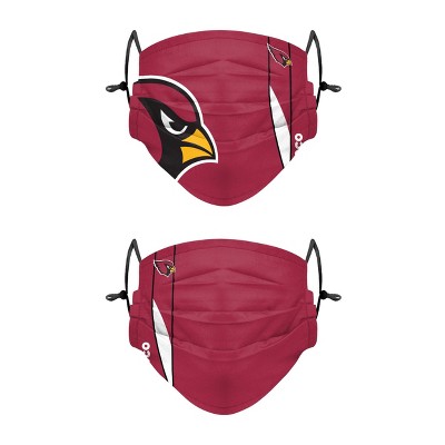 NFL Arizona Cardinals Adult Gameday Adjustable Face Covering - 2pk