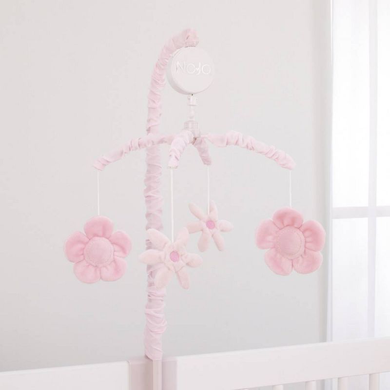 NoJo Countryside Floral - Pink Plush Flowers Musical Mobile, 2 of 3