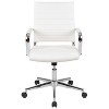Emma and Oliver Mid-Back LeatherSoft Ribbed Executive Swivel Office Chair - Desk Chair - 3 of 4