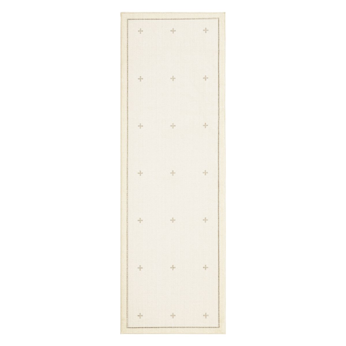 Garvee Area Rugs for Living Room Bedroom Modern Cross Pattern Rug Washable Bordered Carpet Low Pile Non-Slip Accent Rug for Dining Room Hallway - thumbnail 4
