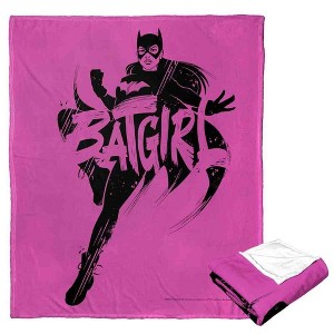DC Comics Batman Batgirl Inked Silk Touch Throw Blanket - 1 of 4