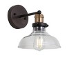 Hendrix 10.25" Wall Sconce - SCN4034 - Oil Rub Bronze/Brass - Safavieh - 3 of 4