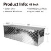 Truck Bed Toolbox For Trailer Pickup, RV Storage Organizer Tool Box Flatbox With Side Handle Lock Keys, Aluminum 5 Bar Tread Pattern - 4 of 4