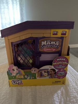  Little Live Pets - Mama Surprise  Soft, Interactive Guinea Pig  and her Hutch, and her 3 Babies. 20+ Sounds & Reactions. for Kids Ages 4+,  Multicolor, 7.8 x 11.93 x 11.38 inches : Toys & Games
