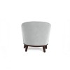 Fabric Barrel Accent Chair with Channel-Tufted Back, Curved Edges and Padded Seat, Light Luxurious Comfortable Design - 4 of 4