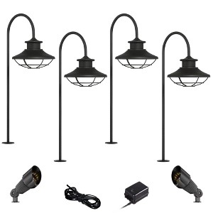 John Timberland Braden Textured Black 8-Piece LED Path and Spot Light Set - 1 of 4