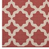 Modway Cerelia Moroccan Trellis 9x12 Indoor and Outdoor Area Rug in Red and Beige - 2 of 4