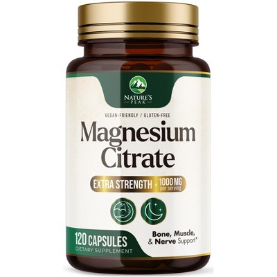 Magnesium Citrate 1000mg Capsules - Extra Strength Magnesium Supplement - 60 Count;120 Count;180 Count;240 Count