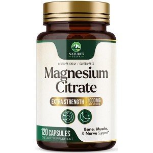Magnesium Citrate 1000mg Capsules - Extra Strength Magnesium Supplement - 60 Count;120 Count;180 Count;240 Count - 1 of 4