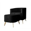 ChaletPosh Accent Chair with Stool - 2 of 4