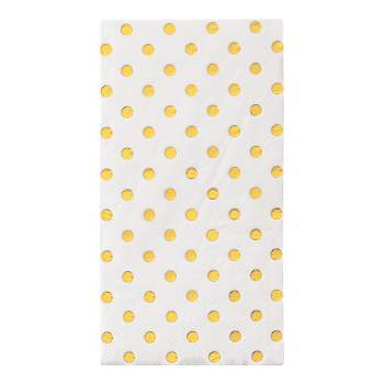 Smarty Had A Party White with Gold Dots Paper Dinner Napkins (600 Napkins)