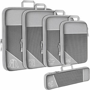 GustoWave Ultralight Suitcase Organiser Bags Set - 5 Expandable Packing Cubes for Travel Essentials, Carry-on Luggage Suitcase - 1 of 4