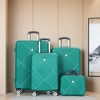 KTMBDW 4 Piece Luggage Set Carry on Suitcase with ABS+PC hardshell, lightweight Suitcase with Spinner Wheels & Zipper TSA Lock - 2 of 4