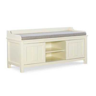 Lakeville Storage Bench White - Linon