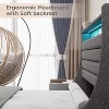 Queen Upholstered Bed Frame With Headboard-Charging Station-LED Lights-Wood Slat Support-No Box Spring Needed-Easy Assembly-Grey - 4 of 4