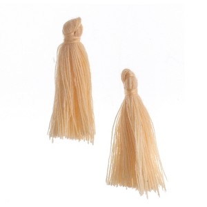 John Bead 1in Ecru Cotton Tassels Ornament for DIY Crafts Party Decorations, 20pcs - 1 of 4