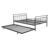 Full Size Metal Daybed, Twin Daybed With Trundle, Metal Lath Support, No Noise Daybed Frame For Home, Apartment, Bedroom - 3 of 4