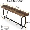 Gulches Farmhouse 70.8" Console Table, Narrow Sofa Entryway Table, Brown - 3 of 4